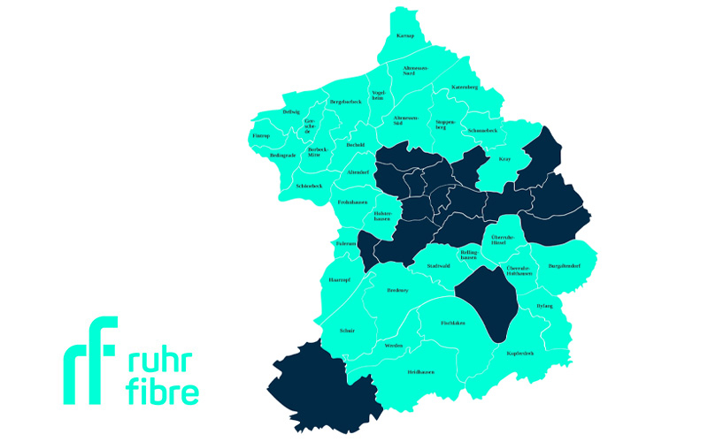 ruhrfibre kündigt neue Ausbaugebiete in Essen an – Weitere Stadtteile erhalten Chance auf kostenlosen Glasfaseranschluss
