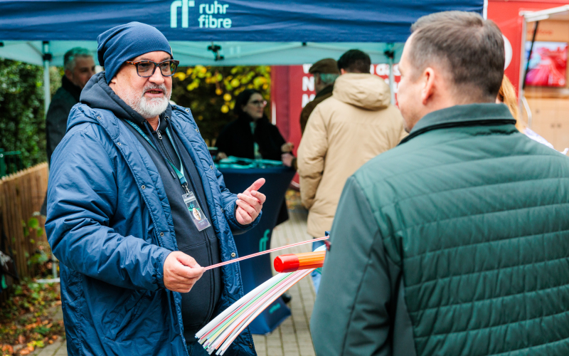 Glasfaser für die Margarethenhöhe: ruhrfibre und Vodafone informieren auf Herbstfest gemeinsam mit der Margarethe Krupp-Stiftung